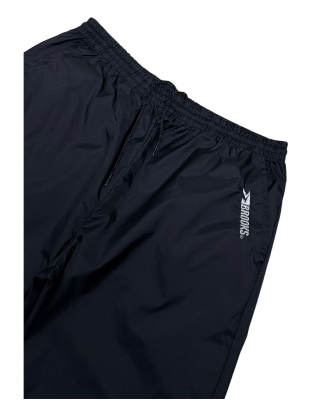 BROOKS Vintage 90s Black Windbreaker Splash Track Pants Mens Large - Picture 2 of 6